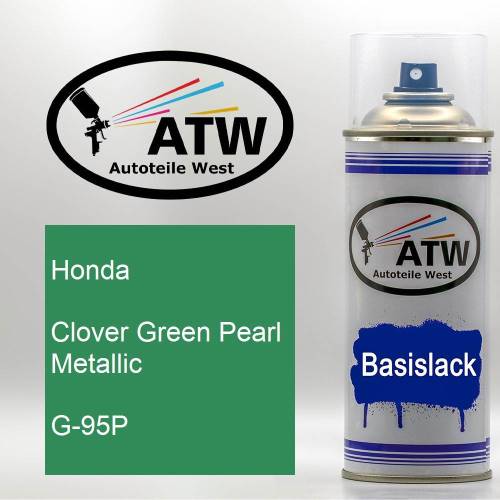 Honda, Clover Green Pearl Metallic, G-95P: 400ml Sprühdose, von ATW Autoteile West.